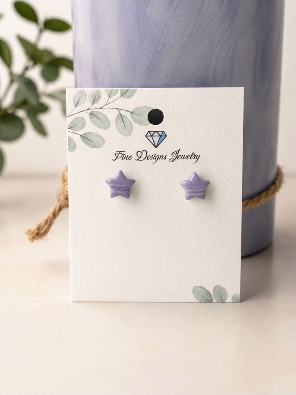 Lavender Star Studs